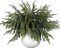 Artificial Christmas Green Plants Branches Faux Greenery Stem (Green) 0.8"D x 8"W x 18"H